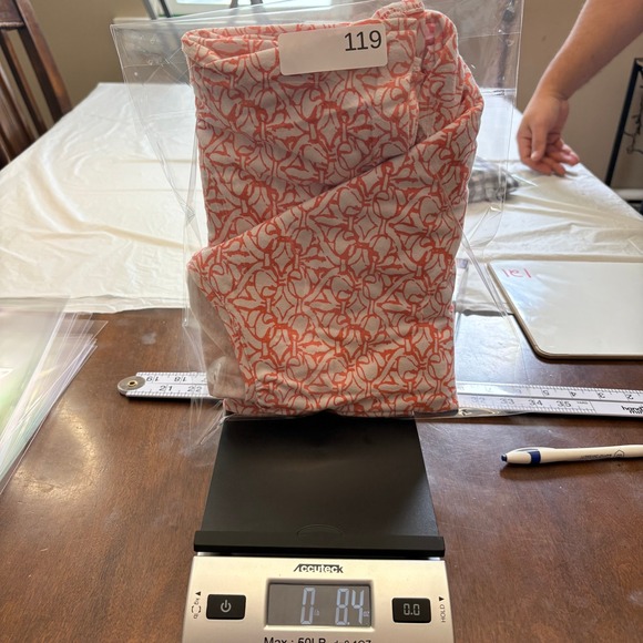 Kenneth Woman 1X Coral White Geometric Print 3/4 Sleeve Top Plus Size - Picture 8 of 8